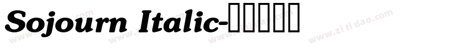 Sojourn Italic字体转换